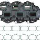 MITZONE Intake Manifold with Gasket Compatible with 2011-2021 Jeep Dodge RAM Chevy 3.6L V6 Vehicles Grand Cherokee Wrangler Journey Grand Caravan Town Country Replace 05184199AF (Black)