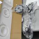 WOSHITU Bathroom Vanity Light Fixtures: 23.3 Inch Modern Brushed Nickel Bathroom Vanity Lights Over Mirror with Clear Glass Shade, 3-Light Farmhouse Vanity Lights Fixture