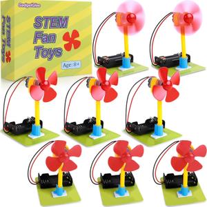 STEM Toys Science Kits, 8 Bulk Electric Circuit Kit for Kids Classroom, STEAM Activities Crafts Electrical Experiment 2nd 4th 5th Grade STEM Gifts, Build a Fan Activity Projects School Party Favors