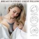 Cotton Breast Pillow for Chest Wrinkles Side Sleeper Anti-Wrinkle Support Bed Pillow with Adjustable Clasp Soft Beauty Pillow for Sleeping, Silver