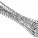 Stainless Steel Wire Keychains, Durable Cable Key Rings, Heavy Duty, 20 Pack, 5.9 Inch, Silver for Everyday Use