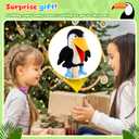 Animal Hand Puppets 11 Inch Bird Plush Toucan Owl Eagle Parrot Flamingo Peacock Puppet Toys Role-Play Puppets for Kids Storytelling Imaginative Pretend Play Teaching Preschool(Toucan)