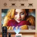 2026 Smart Projector 4K & 8K Support, Portable Projector with WiFi 6 and Bluetooth 5.4, Auto Focus & Vertical Keystone, 180Rotatable, Mini Proyector for Outdoor Home HY300Max