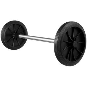 Garneck Trash Can Wheels Replacement Set: Rubber Pulley Wheels with Hollow Shaft for Garbage Bin Dolly Cart Mobility and Easy Trash Handling
