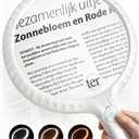 ARTDOT Large Handheld Magnifying Glass for Reading and Close Work, Adjustable Brightness Magnifier as Gifts for Seniors, Grandma, Grandpa