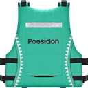 Poseidon Adjustable Water Safety Life Jacket - Classic Unisex Design with Front/Rear Storage Compartments for Multiple Water Activities, Large