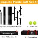 Hoverphenix Portable Pickleball Net for Driveway, 22FT Regularion Size Pickle Ball Net Set for Indoor and Outdoor Use, Weather Resistant Metal Frame