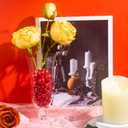 150Pcs Red Polished No Hole Faux Pearl Beads for Vase Filling Decorations, Plastic Pearls Vase Fillers, Table Scatters, Wedding Centerpiece, Home Decor, 8/14/20 mm