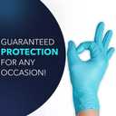 Style Setter Powder-Free Nitrile Disposable Exam Gloves, Industrial Medical Examination,Latex Free Rubber,Non-Sterile,Food Safe,Textured Fingertips,Ultra-Strong,Pack of 10(1000 PCS),Blue - Size Large