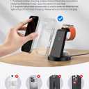 Anlmz 3 in 1 Charging Station for iPhone, Wireless Charger for iPhone 17 16e 16 15 14 13 12 11 X Pro Max & Apple Watch - Wireless Charging Station for AirPods 4 3 Pro