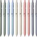 FIOVER Gel Pens, 10pcs 0.5mm Quick Dry Black Ink Fine Point Smooth Writing Pens for Journaling Note Taking High-End Series Ballpoint for Office School Supplies(10pcs Morandi)