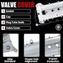 MITZONE Valve Cover Compatible with 2010-2017 GMC Terrain Chevy Equinox Captiva Malibu Buick LaCrosse Regal Verano 2.4L Replace 12610279 12610280