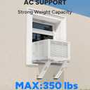 Window AC Bracket No Drilling, Heavy Duty Drilless Window Air Conditioner Support Brackets with 2 Arms, A/C Holder for 5000 Btu to 24000 Btu Outdoor AC Window Units, Max 350 Lb Capacity