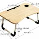 23.6" Lap Desk with Storage Drawer, Holders for Cup and Tablet