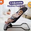ComfyBumpy Portable Baby Bouncer, Organic Cotton, 3-Position Recline