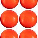 Mylec Street & Roller Hockey Balls - No-Bounce, Durable Construction for Outdoor Play (6 Pack, Orange)