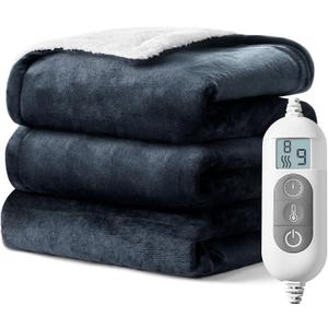 Heated Blanket,Soft Flannel Heated Throw Blanket,Fast Heating Electric Throw Blanket with 8 Heating Levels,9 Hours Auto Shut Off,Home Sleep Electric Blanket Throw, A Thoughtful Gift for Elders (50''60'')
