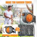 1/2" x 160 ft Retractable Hose Reel, Heavy Duty Retractable Garden Hose Reel Wall Mounted with 10-Pattern Hose Nozzle/Any Length Lock/Slow Return System/180Swivel Bracket,Orange