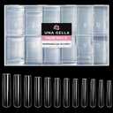 UNA GELLA Extra Long Tapered Sqaure Nail Tips Full Cover 504pcs No C Curve Clear Gel Nail Tips XXL Long Straight Nails Tips Acrylic Nails Square Gel Nails for DIY Nail Art 12 Sizes