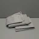 Amazon Basics Lightweight Super Soft, Wrinkle-Free Luxury Microfiber 4 Piece Bed Sheet Set with 14-Inch Deep Pockets, Full, Light Gray, Solid