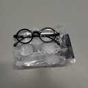 JM Set of 4 Retro Round Reading Glasses Spring Hinge Readers Men Women Glasses for Reading +2.5 Black & Tortoise