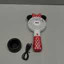 Kbinter Cute Personal Mini Fan, Handheld & Portable USB Rechargeable 1 Speed USB Fans with Colorful LED Light Adjustable, for Indoor Or Outdoor Activities, Cute Mouse (Rose)