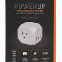 Power up Three Sides Wall Adapter With USB-C & USB-A Charging Ports