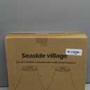 Rectangular Lamp Shades Set of 2, 16"L x 8"W x 10"H Large Lamp Shade, Gray Lampshades for Floor Lamps Table Lamps, Natural Linen Hand Crafted, Spider, Harp Holders Included, Easy Assembly Required
