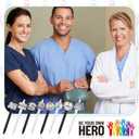 Epakh 24 Pcs Cancer Awareness Ballpoint Pens Colorful Ribbon White and Black Retractable Gel Pen Black Ink Cancer Awareness Items for Public Events Supplies