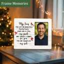 Memorial Cardinal Gifts Picture Frame for Loss of Son, Sympathy Gifts, In Memory of Grandpa Wooden Picture Frames for Loss of Child