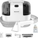 COCEAN Multi-Purpose Portable Carpet and Upholstery Cleaner, Carpet Cleaner Machine Powerful Suction Spot Cleaning, Deep Stain Cleaning shampooer for Carpet, Car Seats, Pets,Rug, with BrushHead (White)