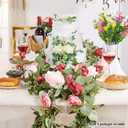Artificial Flower Garland 5.4ft Floral Rose Vine Decor, Pink Flower, 5.4FT Vines, Huge Flowers