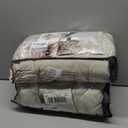 Beige Blackout Linen Curtains 108 Inches Long for Bedroom Pinch Pleated Black Out Curtains Lined 2 Layers Memory Shape Noise Reducing Rustic Farmhouse Living Room Darkening Window Drapes Oatmeal