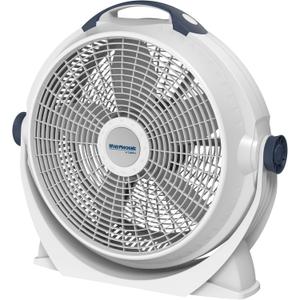 Lasko WINDMACHINE 20" High Velocity Floor Fan with 3 Speeds, 360 Directional Airflow, Portable Air Circulator Fan for Home, Garage & Workshop, Fully Assembled, Gray, 3301