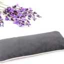 Lavender Weighted Eye Pillow for Yoga, Microwavable Moist Heat Eye Compress Mask Pillow with Washable Cover for Relaxation, Sleeping, Meditation, Yoga, Spa, Migraine Relief (Gray (Lavender Scent))