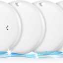 4 Pack Bluetooth Tracker, Works with Apple Find My (iOS Only, Not for Android), Smart Item Finder with Loud Sound, Key Finder Air Tracker Tags, Tracker Tag Locator for Keys, Luggage, Satchel (White)