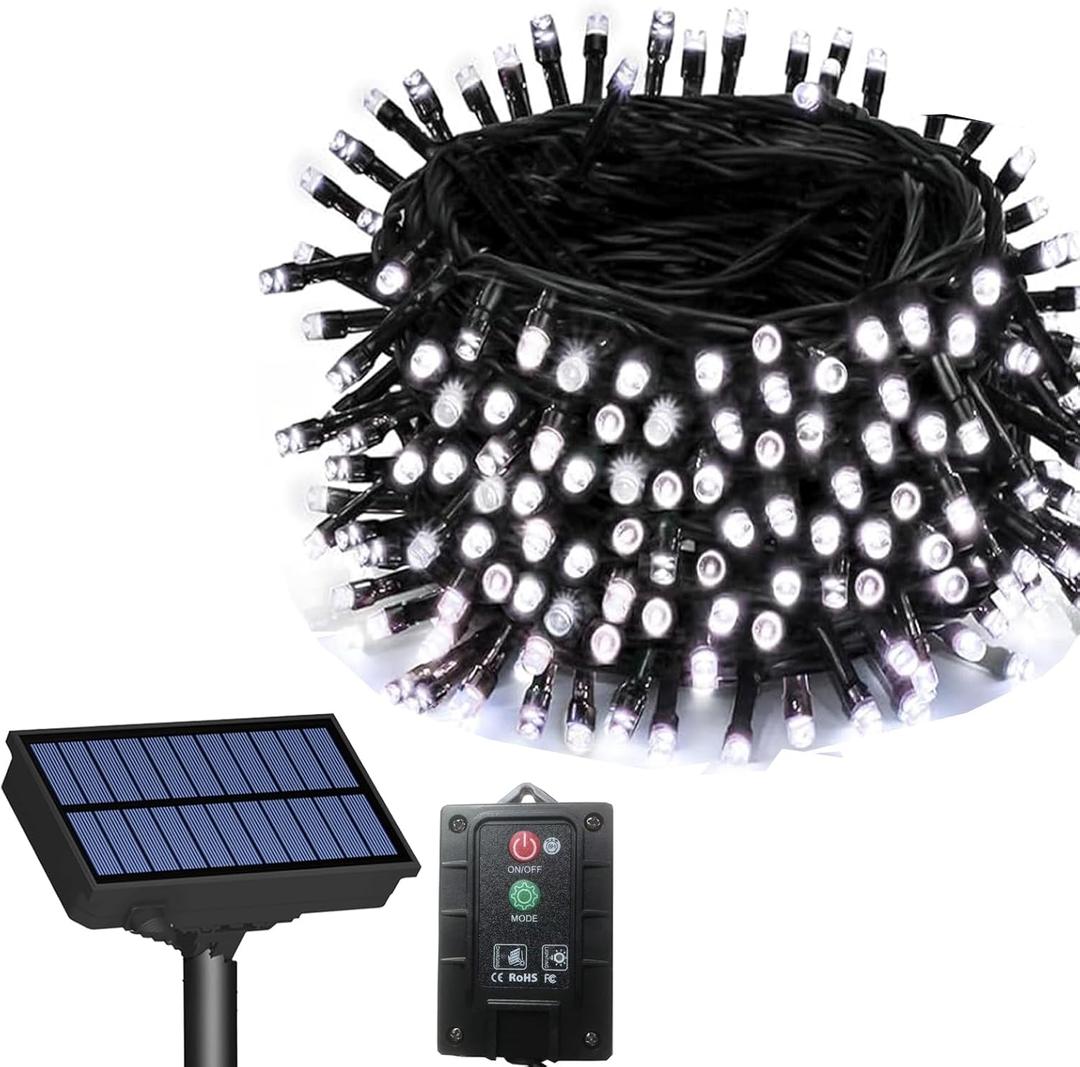 Solar String Lights for Outside, 200 LED 66FT 8 Modes, Waterproof Outdoor Fairy Lights for Garden Patio Party Tree Christmas Decorations