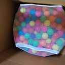 Amazon Basics BPA Free Ball Pit Balls with Storage Bag, Crush-Proof Plastic for Toddlers Kids 12+ Months Play, Phthalate Free, 6 Bright Colors, Pack of 400