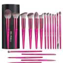 BS-MALL Makeup Brush Set 18 Pcs Premium Synthetic Foundation Powder Concealers Eye shadows Blush Makeup Brushes with black case Used