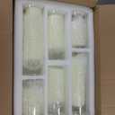 36 PCS Ivory White Pillar Candles with Glass Candle Holders Clear Hurricane Candle Holders Glass Cylinder Vases for Centerpieces Wedding Party, Event, Home Office (18 Candles+18 Candle Hoders)