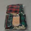 Aviski 60PCS Cotton Small Christmas Drawstring Candy Treat Bags Buffalo Plaid Xmas Xmas Christmas Fabric Goody Gift Sacks Reusable Gift Wrapping Bags Holiday Party Favors - Red/Green