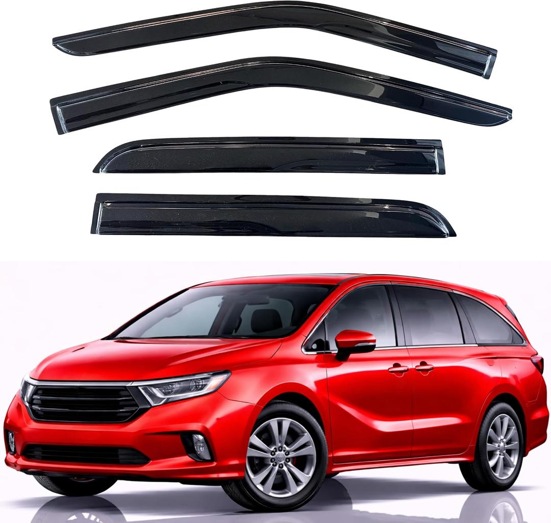 KPY Rain Guards Fit for 2018-2026 Honda Odyssey, Out-Channel Window Visors Vent Wind Deflectors 4PC, Car Accessories for 18-26 Odyssey