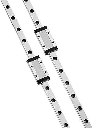 [2 Pack] MGN9 550mm Linear Sliding Rail Guide with 2pcs MGN9H Linear Bearing Sliding Carriage Block for 3D Printer and CNC Machine