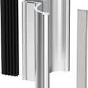 3-3/4" Bright Chrome Frameless Shower Door Handle with Metal Strike and 3" Magnet,Shower Doors Magnetic Latch Kit Fits Glass Door Thickness 1/8", 5/32", 3/16" and 1/4",Shower Door Replacement Parts