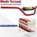 7/8" Pit Bike Handlebars with Foam Pad Motorcycle Handlebars for CRF YZF KXF KLX RMZ DRZ Dirt Bikes, ATV, Quad, E-Bike Mods,T6 Aluminum 7/8 Motorcycle Handlebar Upgrade (Red)