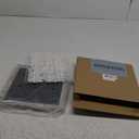 C CRYSTAL LEMON Felt Letter Board 10x10 Inches  336 Letters, Numbers & Symbols  Rustic Black Message Board with Wood Frame, Wall Mount & Display Stand