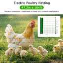 Electric Fence Netting, 47.2" H x 164'L Electric Chicken Fence, Portable Chicken Fence with Double Spiked Fiberglass Posts for Chickens, Ducks,Turkeys, Sheep, Geese in Yard, Farms,Backyards, Garden