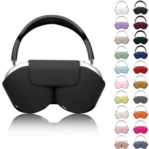 for Apple Airpods Max Case, Smart Case Cover Accessories with Sleep Mode Made by PU Leather Original Replacement Carrying Case for Airpod Pro Max Headphones, Black