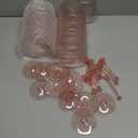 XUWAIDSGN 11 Pcs Champagne Martini Glasses 9 Oz with Gilded Removable Gold Rim Coupe Glasses Pink Martini Glasses Plastic Mimosa Vintage Coupe Glasses Set For Wedding Anniversary (11, Ribbed Pink)