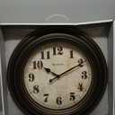 Westclox Traditional Large Wall Clock Battery-Operated Clock for Living Room, Bedroom, Office | Ideal Housewarming Gift (20 Inch, Rustwood)